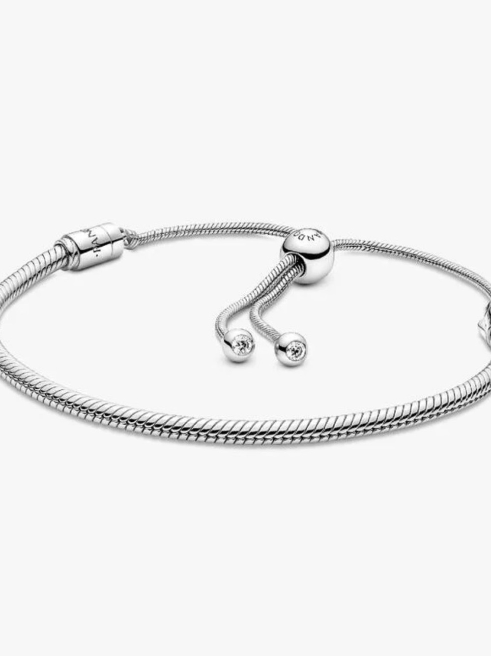 Pandora Silver Sliding Clasp Snake Chain Bracelet